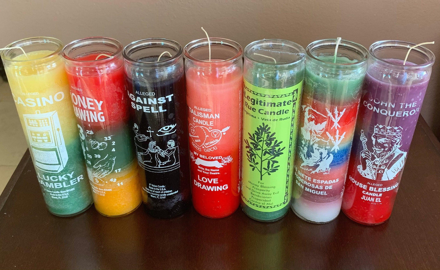 ENERGIZED AND ANOINTED Glass Candles | Blessed and Consecrated/Bouji Kouran| Santeria| Velas Energizadas| Voodoo| Wicca|