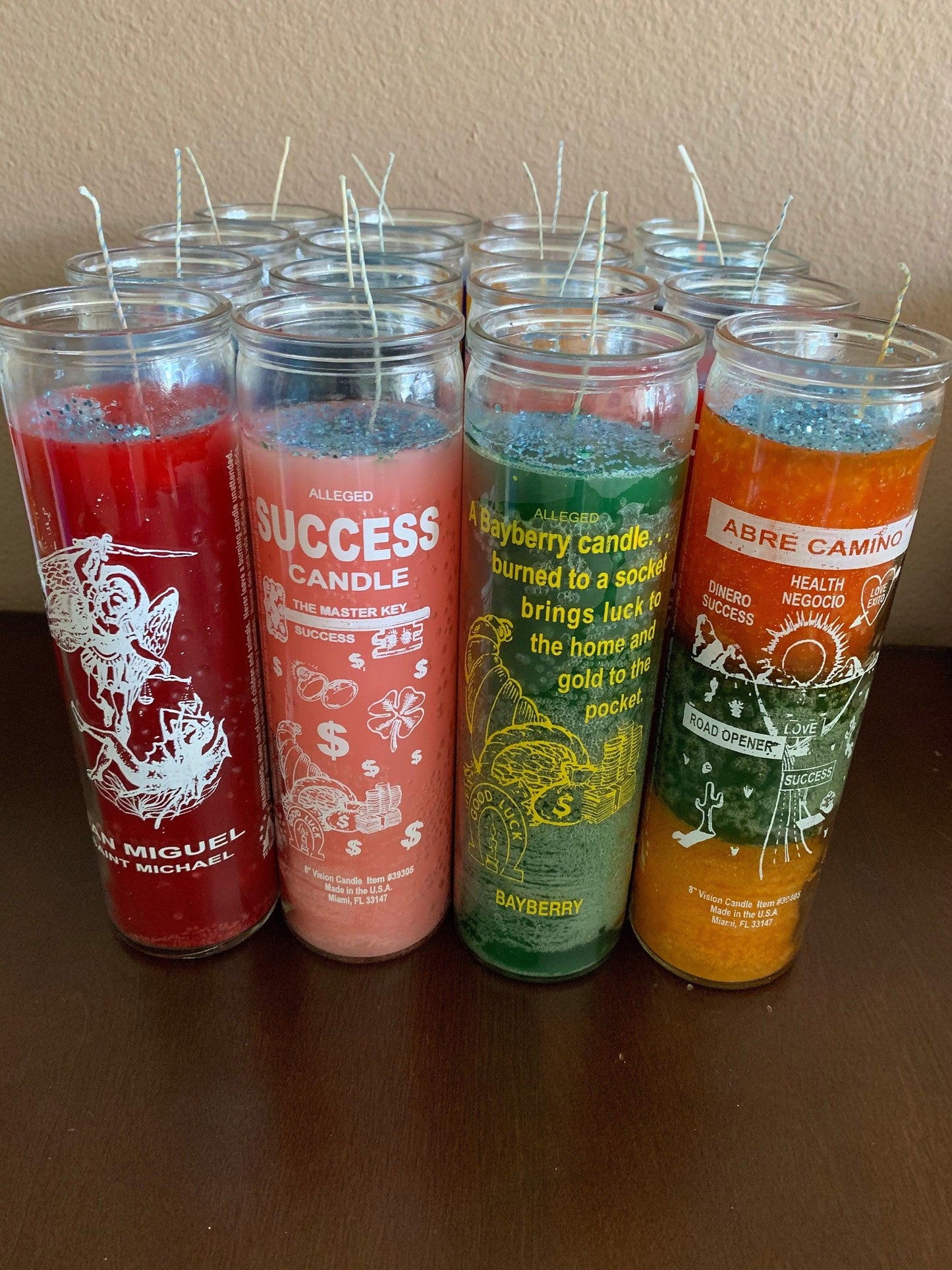 ENERGIZED AND ANOINTED Glass Candles | Blessed and Consecrated/Bouji Kouran| Santeria| Velas Energizadas| Voodoo| Wicca|