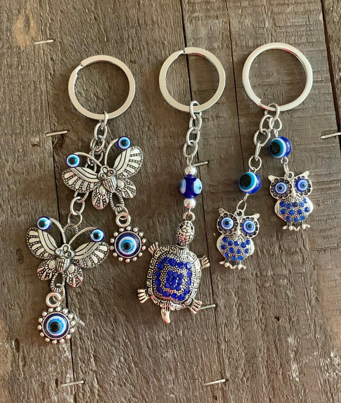 KEY CHAINS Evil Eye Protection and good luck/ Heart/ Love/ Inspirational/ Mandala