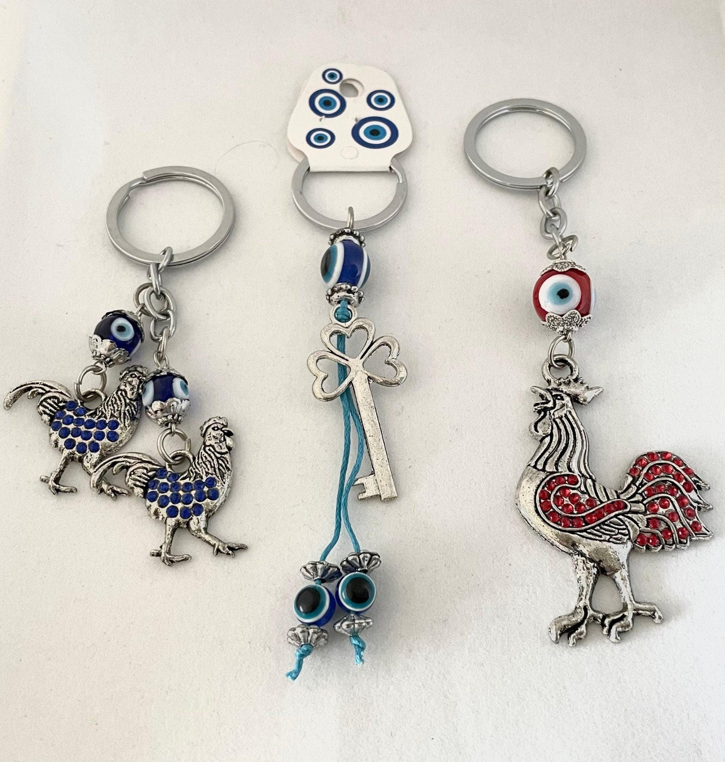 KEY CHAINS Evil Eye Protection and good luck/ Heart/ Love/ Inspirational/ Mandala