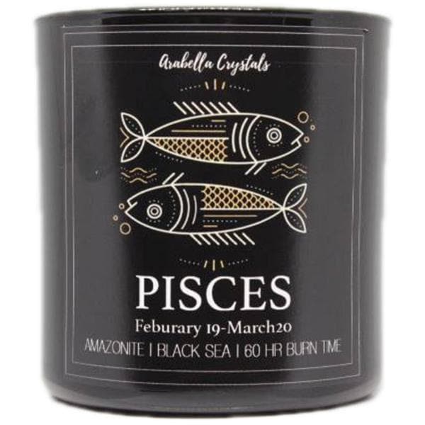 ZODIAC CANDLE Wooden Wick with Crystal Inside/Zodiac Candle Soy Wax/Zodiac Candle Glass Jar