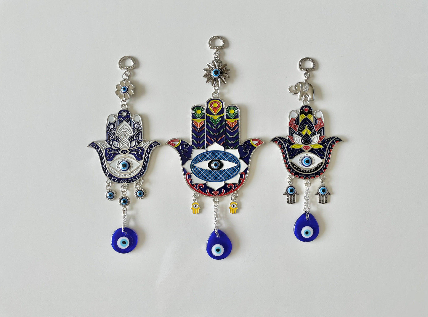 EVIL EYE Home Decor Wall Hanger/Nazar Hangers/Hamsa Hangers/Elephant Decoration/Hand of Fatima Decor