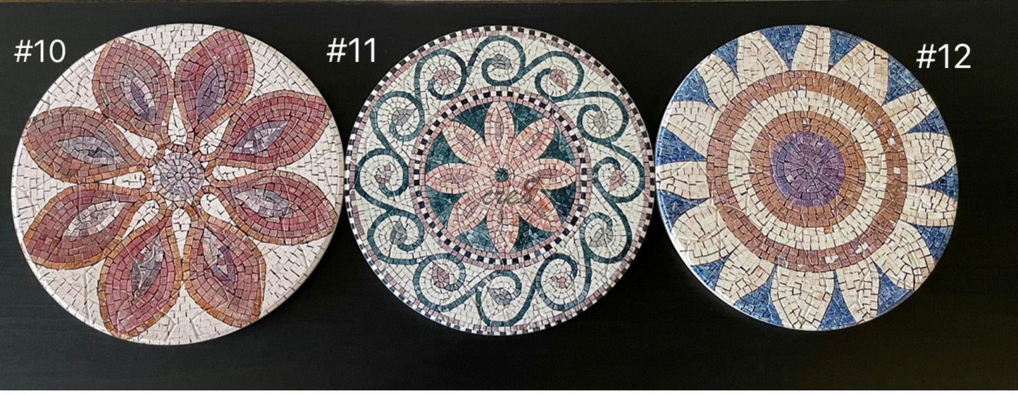 TRIVETS/MANDALA PLATES/ Ceramic Plate Holder/ Mandala Cutting Board